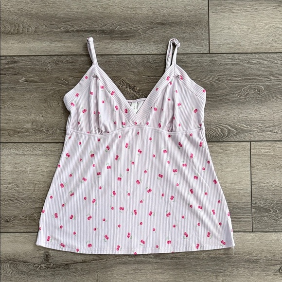 Laura Ashley Cherry Y2K vibes tank top medium - Picture 2 of 3